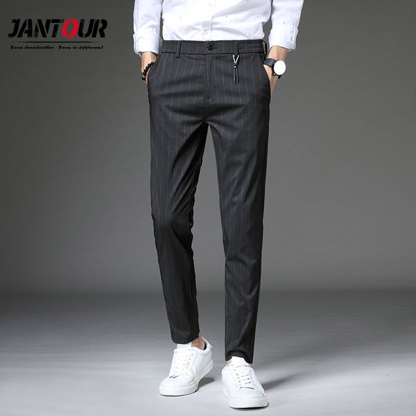 brand stripe summer fashion mens casual pants business pants male clothing thin black gray formal trousers men c1018
brand stripe summer fashion mens casual pants business pants male clothing thin black gray formal trousers men c1018