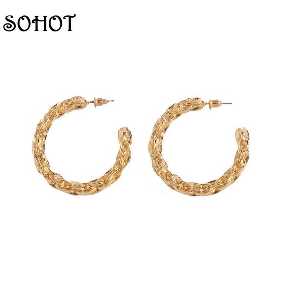 hoop & huggie so punk twisted chain style alloy women round earrings classic gold silver color for lady party jewelry brincos, Golden;silver
hoop & huggie so punk twisted chain style alloy women round earrings classic gold silver color for lady party jewelry brincos, Golden;silver