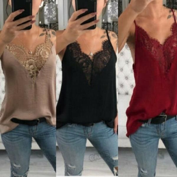 tank 2020 women lace vest tank ladies summer strappy camisole female fashion, White
tank 2020 women lace vest tank ladies summer strappy camisole female fashion, White
