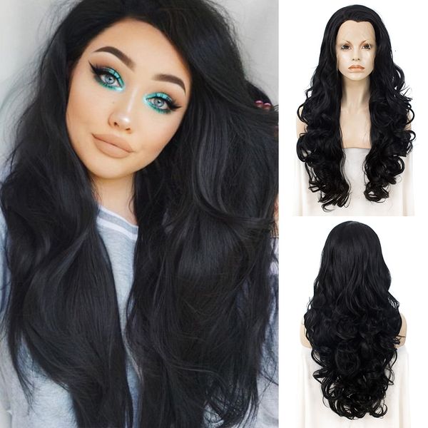 imstyle black lace wig long wavy synthetic lace front wigs for women heat resistant fiber glueless natural hairline cosplay wig, Black;brown
imstyle black lace wig long wavy synthetic lace front wigs for women heat resistant fiber glueless natural hairline cosplay wig, Black;brown