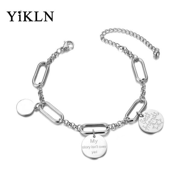 link, chain yikln fashion stainless steel friends charm bracelets bangle for women girls bohemia link bracelet jewelry yb20029, Black
link, chain yikln fashion stainless steel friends charm bracelets bangle for women girls bohemia link bracelet jewelry yb20029, Black