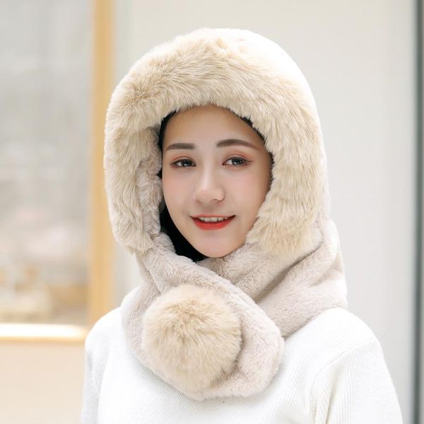 beanie/skull caps hat women winter thickened cold-proof ball face protection plush scarf integrated cap cycling ear warm, Blue;gray
beanie/skull caps hat women winter thickened cold-proof ball face protection plush scarf integrated cap cycling ear warm, Blue;gray