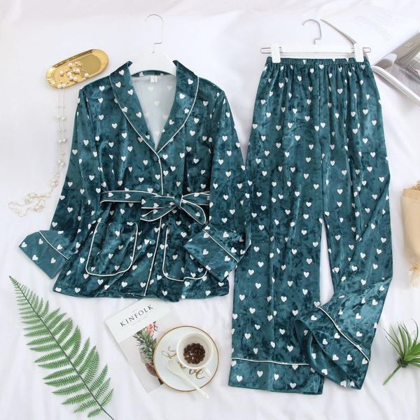 women's sleepwear mechcitiz autumn winter warm pajamas set women sleep gold velvet homewear pijama bathrobe pyjama long pants robe1, Black;red
women's sleepwear mechcitiz autumn winter warm pajamas set women sleep gold velvet homewear pijama bathrobe pyjama long pants robe1, Black;red