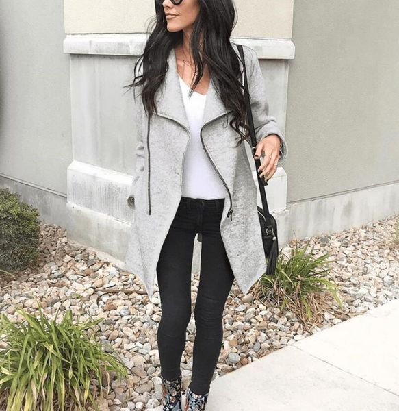 selling women's coats explosions 2020 autumn winter new outwear fashion zipper irregular blouse woolen slim coat jacket, Black
selling women's coats explosions 2020 autumn winter new outwear fashion zipper irregular blouse woolen slim coat jacket, Black