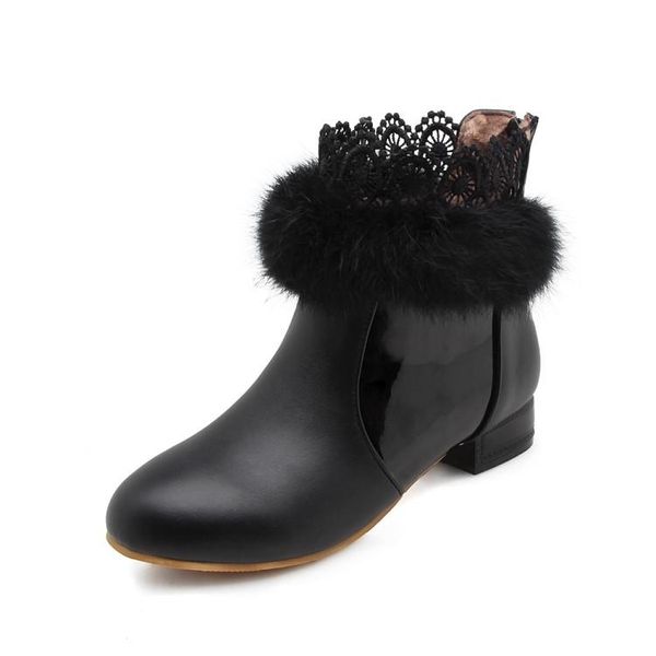 pqecfs big size 31-43 2020 spring & autumn women solid sweet lace ankle boots 2 colors, Black
pqecfs big size 31-43 2020 spring & autumn women solid sweet lace ankle boots 2 colors, Black