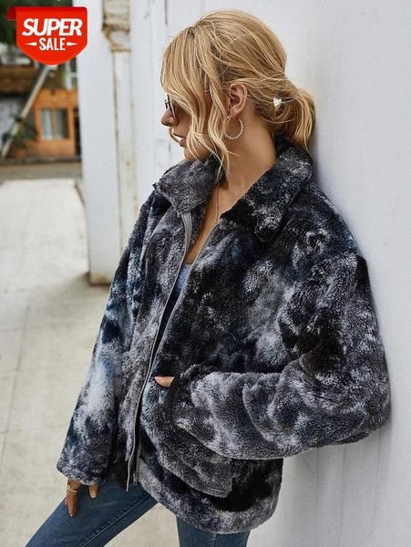 tie dye winter women soft teddy bear fleece long sleeve loose casual jacket coat zip solid street wear warm oversize outwear #go42, Black;brown
tie dye winter women soft teddy bear fleece long sleeve loose casual jacket coat zip solid street wear warm oversize outwear #go42, Black;brown