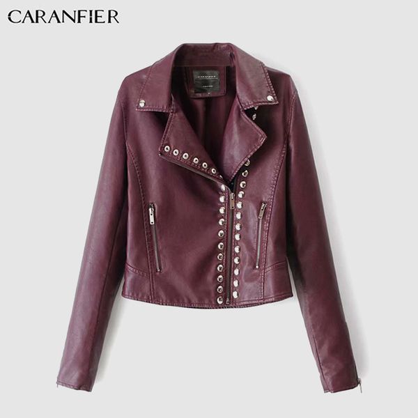 caranfier women leather jacket winter fall lady coat soft faux jacket rivet vintage pocket moto biker slimming outerwear eu size c1024, Black;brown
caranfier women leather jacket winter fall lady coat soft faux jacket rivet vintage pocket moto biker slimming outerwear eu size c1024, Black;brown