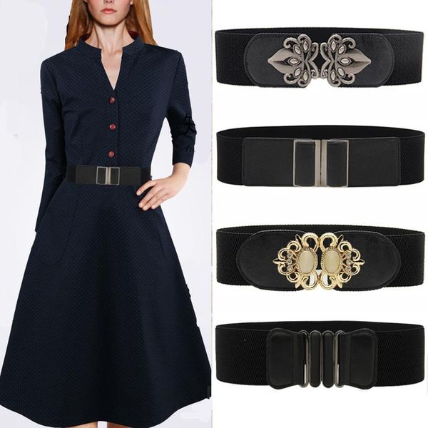 fashion wide leather belts for women vintage metal buckle cummerbunds black elastic waistband woman waistbands for women dress, Black;brown
fashion wide leather belts for women vintage metal buckle cummerbunds black elastic waistband woman waistbands for women dress, Black;brown