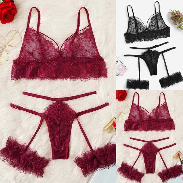 2pcs floral eyelash lace garter v-neck lingerie women solid wire seamless nightwear underwear babydoll set f521, Black;white
2pcs floral eyelash lace garter v-neck lingerie women solid wire seamless nightwear underwear babydoll set f521, Black;white