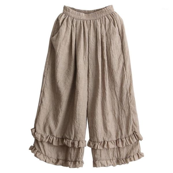 women 2019 summer solid wid leg pants loose calf-length trousers female elastic waist cotton linen capris pants1, Black;white
women 2019 summer solid wid leg pants loose calf-length trousers female elastic waist cotton linen capris pants1, Black;white