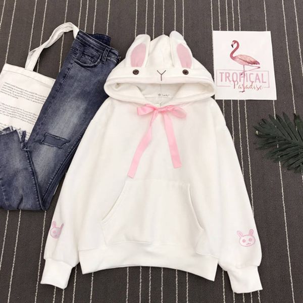 autumn and winter sweet rabbit ear hooded sweater women's cute girl student rabbit ear coat girlfriends outer coat jpug7, Black
autumn and winter sweet rabbit ear hooded sweater women's cute girl student rabbit ear coat girlfriends outer coat jpug7, Black