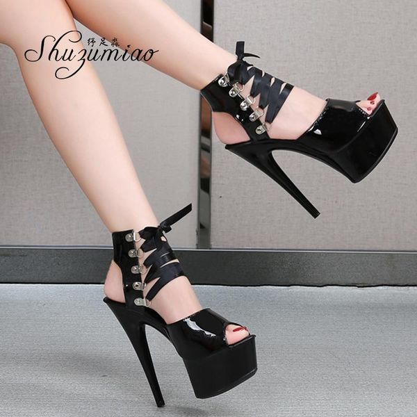 sandals brand women's shoes 2021 pole dance gladiato 15cm 17cm 20cm high heels ladies thick bottom stripper, Black
sandals brand women's shoes 2021 pole dance gladiato 15cm 17cm 20cm high heels ladies thick bottom stripper, Black