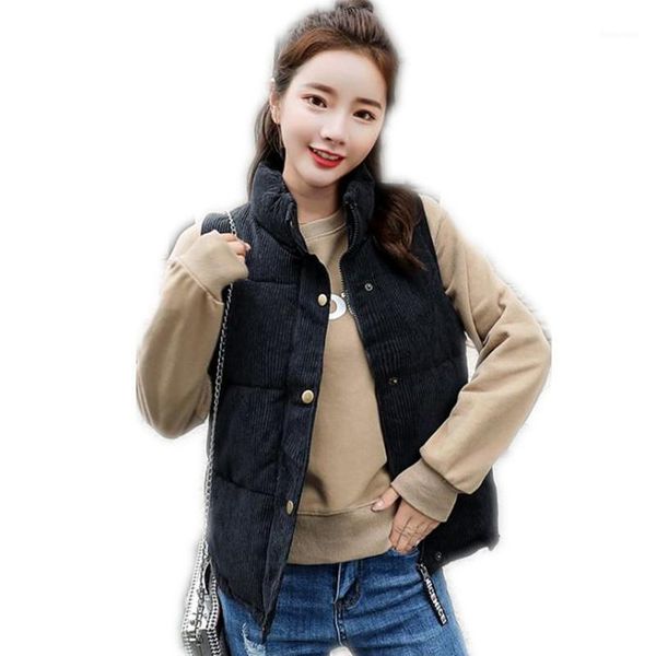 new arrival women autumn winter corduroy cotton vest 2020 fashion stand-collar women waistcoat punk style slim short vest q3911, Black;white
new arrival women autumn winter corduroy cotton vest 2020 fashion stand-collar women waistcoat punk style slim short vest q3911, Black;white