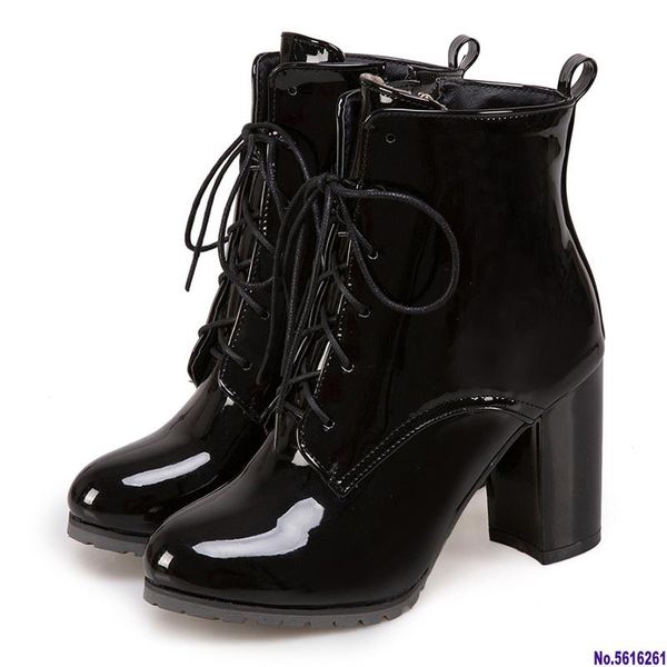 big size 48 patent leather boots for women lace up high heels shoes spring autumn black footwear female ankle boots zip
big size 48 patent leather boots for women lace up high heels shoes spring autumn black footwear female ankle boots zip