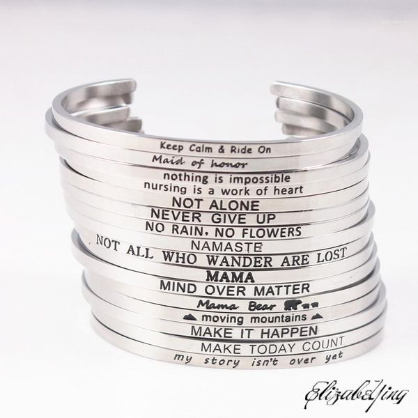 bangle namaste stainless steel engraved positive inspirational quote cuff mantra bracelet as father day gift1, Black
bangle namaste stainless steel engraved positive inspirational quote cuff mantra bracelet as father day gift1, Black