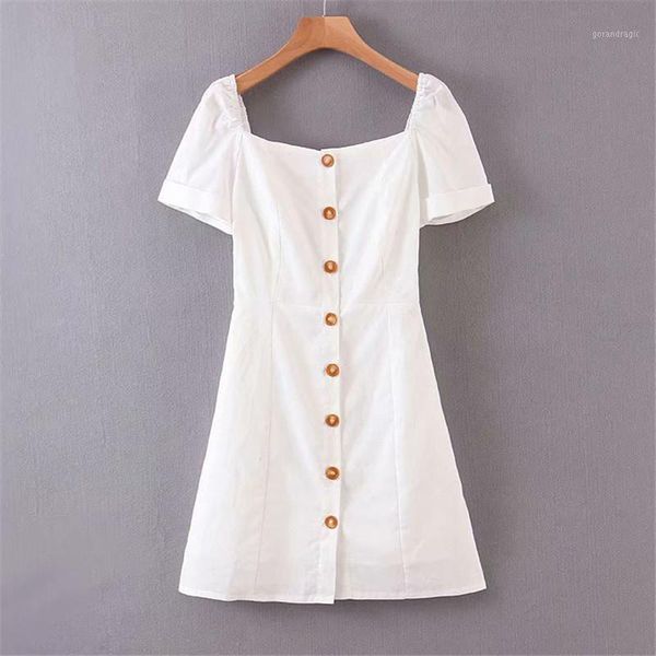 vintage button women dress shirt square collar short sleeve cotton short summer dresses casual korean vestidos 2020festa1, Black;gray
vintage button women dress shirt square collar short sleeve cotton short summer dresses casual korean vestidos 2020festa1, Black;gray