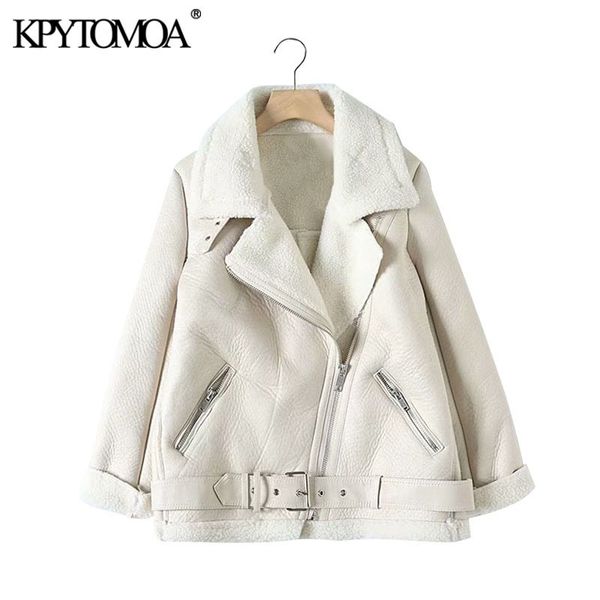 kpytomoa women fashion thick warm winter fur faux leather oversized jacket coat vintage long sleeve female outerwear chic 201112, Black;brown
kpytomoa women fashion thick warm winter fur faux leather oversized jacket coat vintage long sleeve female outerwear chic 201112, Black;brown