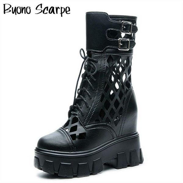 leather women boots platform height increasing ladies shoes high heels botas mujer buckles laces zapatos mujer platform boots, Black
leather women boots platform height increasing ladies shoes high heels botas mujer buckles laces zapatos mujer platform boots, Black