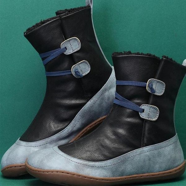 women winter snow boots pu leather ankle spring flat shoes woman short vintage boots with fur 2020 for women lace up, Black
women winter snow boots pu leather ankle spring flat shoes woman short vintage boots with fur 2020 for women lace up, Black