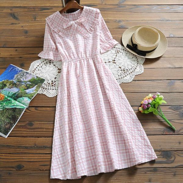 mori girl cute plaid dress 2019 new summer fashion bow short sleeve vinatge sweet dress drop shipping, Black;gray
mori girl cute plaid dress 2019 new summer fashion bow short sleeve vinatge sweet dress drop shipping, Black;gray