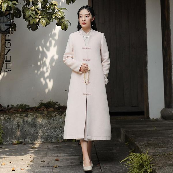 shengpalae 2021 autumn winter chinese style overcoat women's v-neck single breatsted buckle retro long eleght woolen coat 5a328, Black
shengpalae 2021 autumn winter chinese style overcoat women's v-neck single breatsted buckle retro long eleght woolen coat 5a328, Black