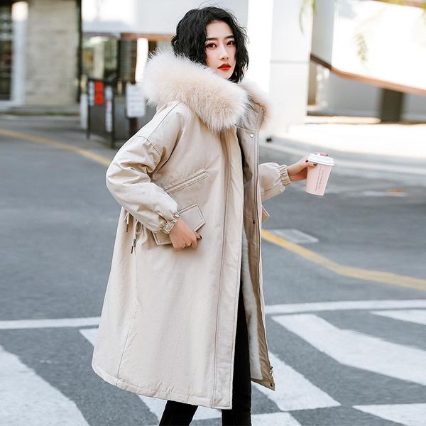 2020 новый теплый толстый широкотенажный средний длинный с капюшоном парку пальто зимняя куртка женщины меховой воротник куртка женская регу, Black
2020 новый теплый толстый широкотенажный средний длинный с капюшоном парку пальто зимняя куртка женщины меховой воротник куртка женская регу, Black