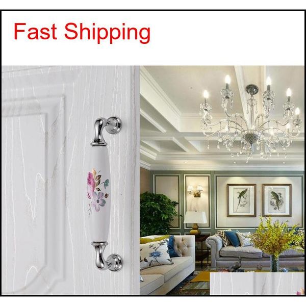 2 pcs tulip ceramic door handle silver drawer pulls vintage flower cupboard kitchen cabinet handles and knobs qylpnf new_dhbest
2 pcs tulip ceramic door handle silver drawer pulls vintage flower cupboard kitchen cabinet handles and knobs qylpnf new_dhbest