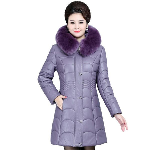 women's down & parkas plus size 6xl middle-aged women winter leather hooded jacket coat ladies fur collar thick warm pu female outerwea, Black
women's down & parkas plus size 6xl middle-aged women winter leather hooded jacket coat ladies fur collar thick warm pu female outerwea, Black