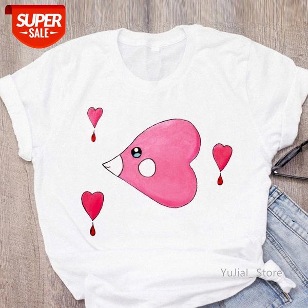 2021 sweet luvdisc smooches print tshirts women happy valentine's day t shirt femme harajuku kawaii clothes t-shirt #px9b, White
2021 sweet luvdisc smooches print tshirts women happy valentine's day t shirt femme harajuku kawaii clothes t-shirt #px9b, White