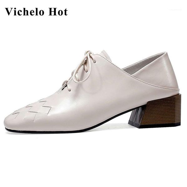 dress shoes vichelo classic colors natural leather big size women square toe med heel simple design young lady leisure pumps l111, Black
dress shoes vichelo classic colors natural leather big size women square toe med heel simple design young lady leisure pumps l111, Black