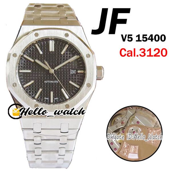 jff new super v5 41mm 15400 cal.3120 automatic mens watch black texture dial stick markers stainless steel bracelet version hello_watch, Slivery;brown
jff new super v5 41mm 15400 cal.3120 automatic mens watch black texture dial stick markers stainless steel bracelet version hello_watch, Slivery;brown