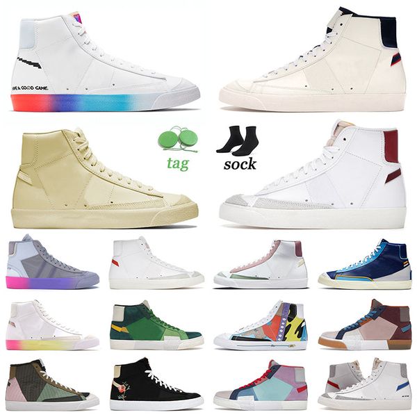 2022 blazer mid 77 casual shoes vintage city pride chicago catechu bicycle yellow catechu indigo raygun fashion designer sneakers, Black
2022 blazer mid 77 casual shoes vintage city pride chicago catechu bicycle yellow catechu indigo raygun fashion designer sneakers, Black