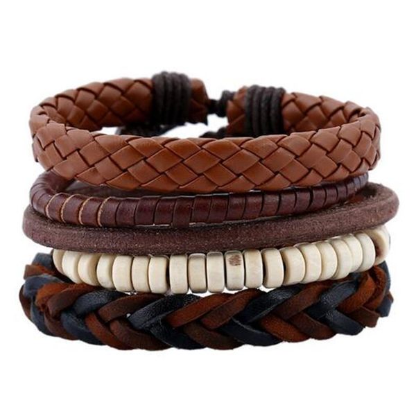 vintage handmade multilayer leather bracelet sets men fashion braiding black rope wrap charm bracelets & bangles m bbyjad, Golden;silver
vintage handmade multilayer leather bracelet sets men fashion braiding black rope wrap charm bracelets & bangles m bbyjad, Golden;silver