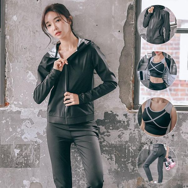 running sets 4pcs/set women's sportswear ftness hoodie pants bra four-piece suit, Black;blue
running sets 4pcs/set women's sportswear ftness hoodie pants bra four-piece suit, Black;blue