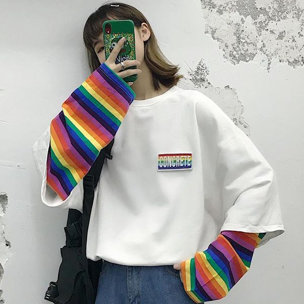 толстовки женские ulzzang поддельные две части сладкие радуги полосатые женщины harajuku капюшон шикарные пэчворки белые негабаритные мягкие, Black
толстовки женские ulzzang поддельные две части сладкие радуги полосатые женщины harajuku капюшон шикарные пэчворки белые негабаритные мягкие, Black