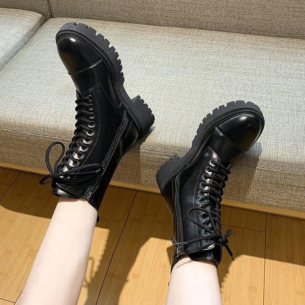 med heel boots women shoes autumn round toe booties ladies boots-women lace up black rubber mid calf 2020 riding mid-calf lolita
med heel boots women shoes autumn round toe booties ladies boots-women lace up black rubber mid calf 2020 riding mid-calf lolita