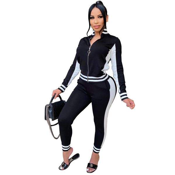 fashion panelled two piece set casual cardigan slim sports two piece pants lepal neck designer tracksuits, Gray
fashion panelled two piece set casual cardigan slim sports two piece pants lepal neck designer tracksuits, Gray