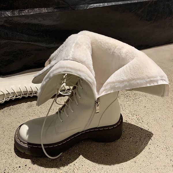 fashion knee high platform boots women shoes leather chunky heels punk boots 2020 winter warm plush zipper long size 40 41, Black
fashion knee high platform boots women shoes leather chunky heels punk boots 2020 winter warm plush zipper long size 40 41, Black