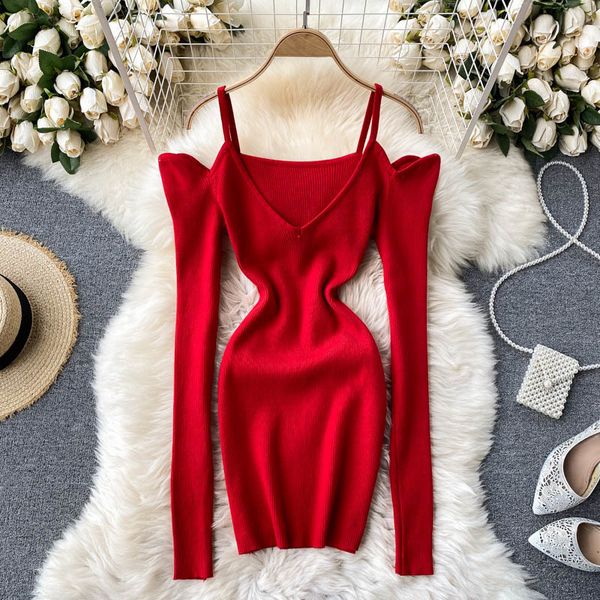 2021 new female singiny knitted and crocheted winter dress slender pencil thin fall out shoulder sweater short dresses jf4z, Black;gray
2021 new female singiny knitted and crocheted winter dress slender pencil thin fall out shoulder sweater short dresses jf4z, Black;gray