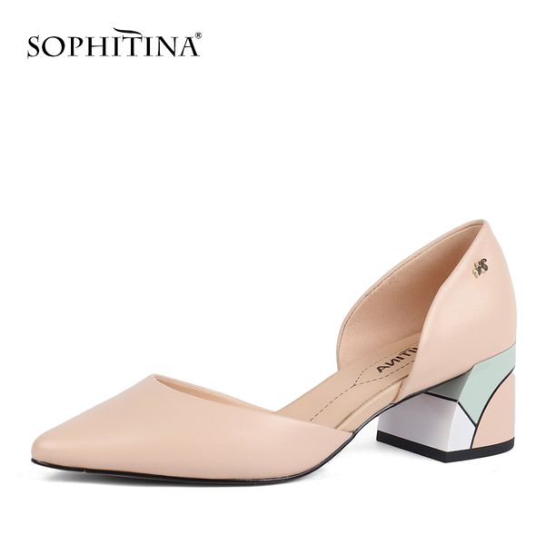 sophitina comfortable square heel pumps genuine leather slip-on shoes fashion shallow special women's pumps c162 y200702, Black
sophitina comfortable square heel pumps genuine leather slip-on shoes fashion shallow special women's pumps c162 y200702, Black