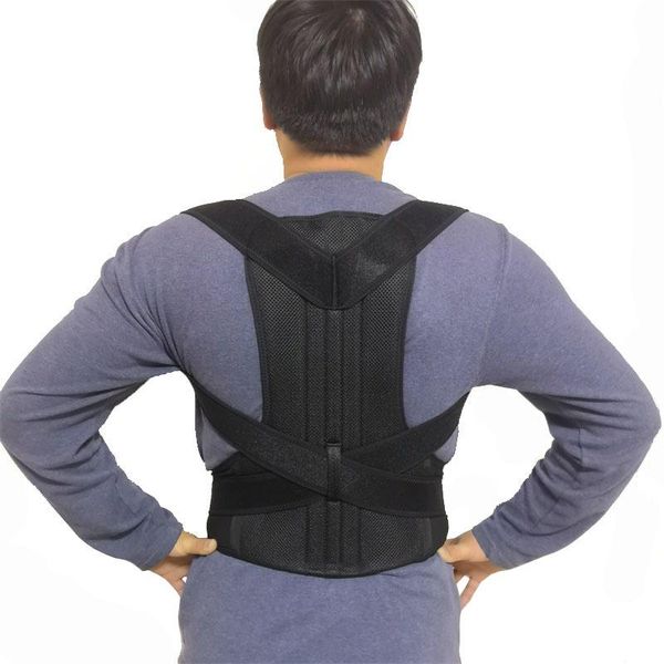 adjustable back posture corrector brace support belt clavicle spine back shoulder lumbar posture correction xxl, Black;blue
adjustable back posture corrector brace support belt clavicle spine back shoulder lumbar posture correction xxl, Black;blue