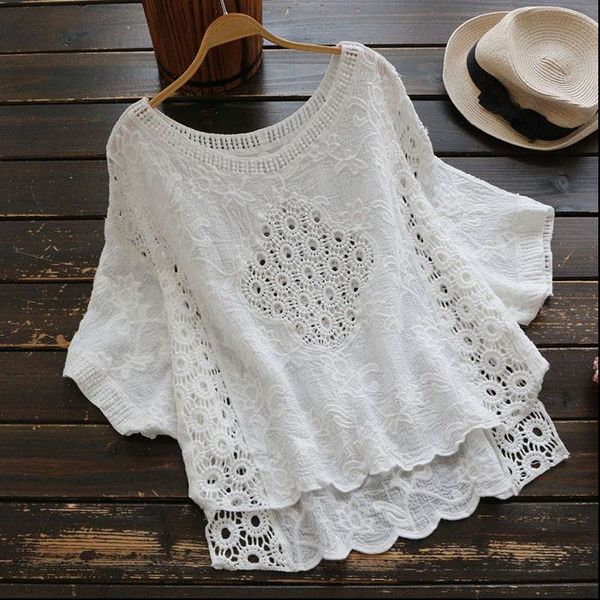 female crop boho summer white blouse women hollow out blusas cotton crochet shirt oversize batwing sleeve camisas
female crop boho summer white blouse women hollow out blusas cotton crochet shirt oversize batwing sleeve camisas
