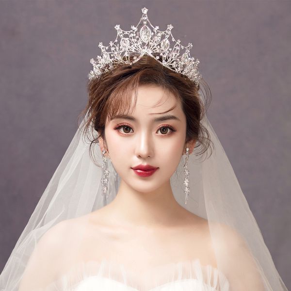 crown, bride's three piece headdress, grand forest super fairy dress, crown xiuhe chinese wedding girl, Silver
crown, bride's three piece headdress, grand forest super fairy dress, crown xiuhe chinese wedding girl, Silver