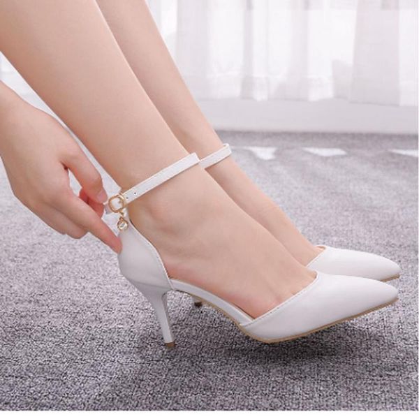 7cm women's plus-size sandals thin heel pointed toe sandals white pointed toe shoes women's fashion heels wedding shoes1, Black
7cm women's plus-size sandals thin heel pointed toe sandals white pointed toe shoes women's fashion heels wedding shoes1, Black
