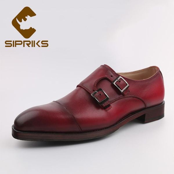 sipriks mens calf leather double monk straps classic buckle strap dress shoes italian custom sewing welted shoes wine red black
sipriks mens calf leather double monk straps classic buckle strap dress shoes italian custom sewing welted shoes wine red black