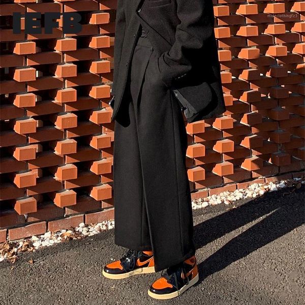 men's suits & blazers iefb men's autumn winter woolen suit pants 2021 korean streetwear fashion high waist loose straight wide leg, White;black
men's suits & blazers iefb men's autumn winter woolen suit pants 2021 korean streetwear fashion high waist loose straight wide leg, White;black