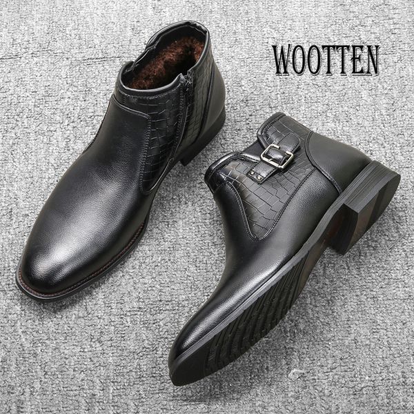 40-46 men snow boots comfortable lather boots 2020 non-slip warm mens winter shoes #dm5281c1, Black
40-46 men snow boots comfortable lather boots 2020 non-slip warm mens winter shoes #dm5281c1, Black