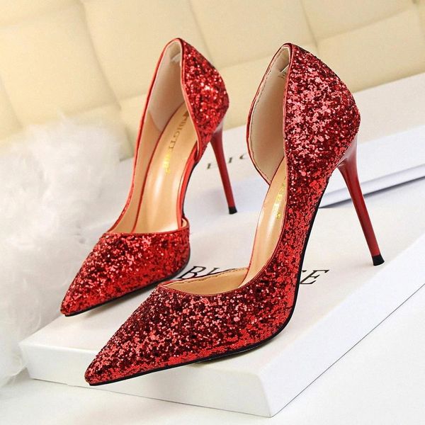 2020 plus size 43 women 9.5cm high heels glitter bling scarpins pumps stiletto wedding bridal prom silver valentine shoes #jd5b, Black
2020 plus size 43 women 9.5cm high heels glitter bling scarpins pumps stiletto wedding bridal prom silver valentine shoes #jd5b, Black