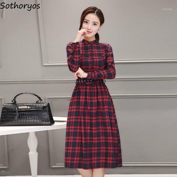dress women plaid long sleeve elegant sashes mid-calf length casual office lady retro button female korean a-line1, Black;gray
dress women plaid long sleeve elegant sashes mid-calf length casual office lady retro button female korean a-line1, Black;gray