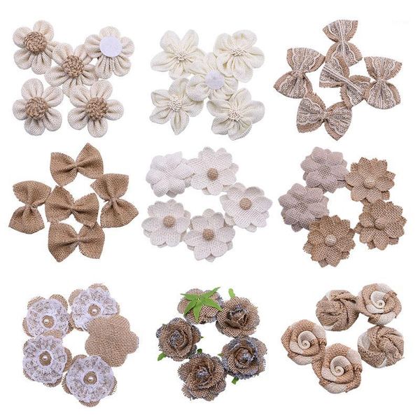 decorative flowers & wreaths 5pcs/lot handmade burlap heads vintage hessian bowknot flower rustic wedding party decoration centerpieces rose
decorative flowers & wreaths 5pcs/lot handmade burlap heads vintage hessian bowknot flower rustic wedding party decoration centerpieces rose